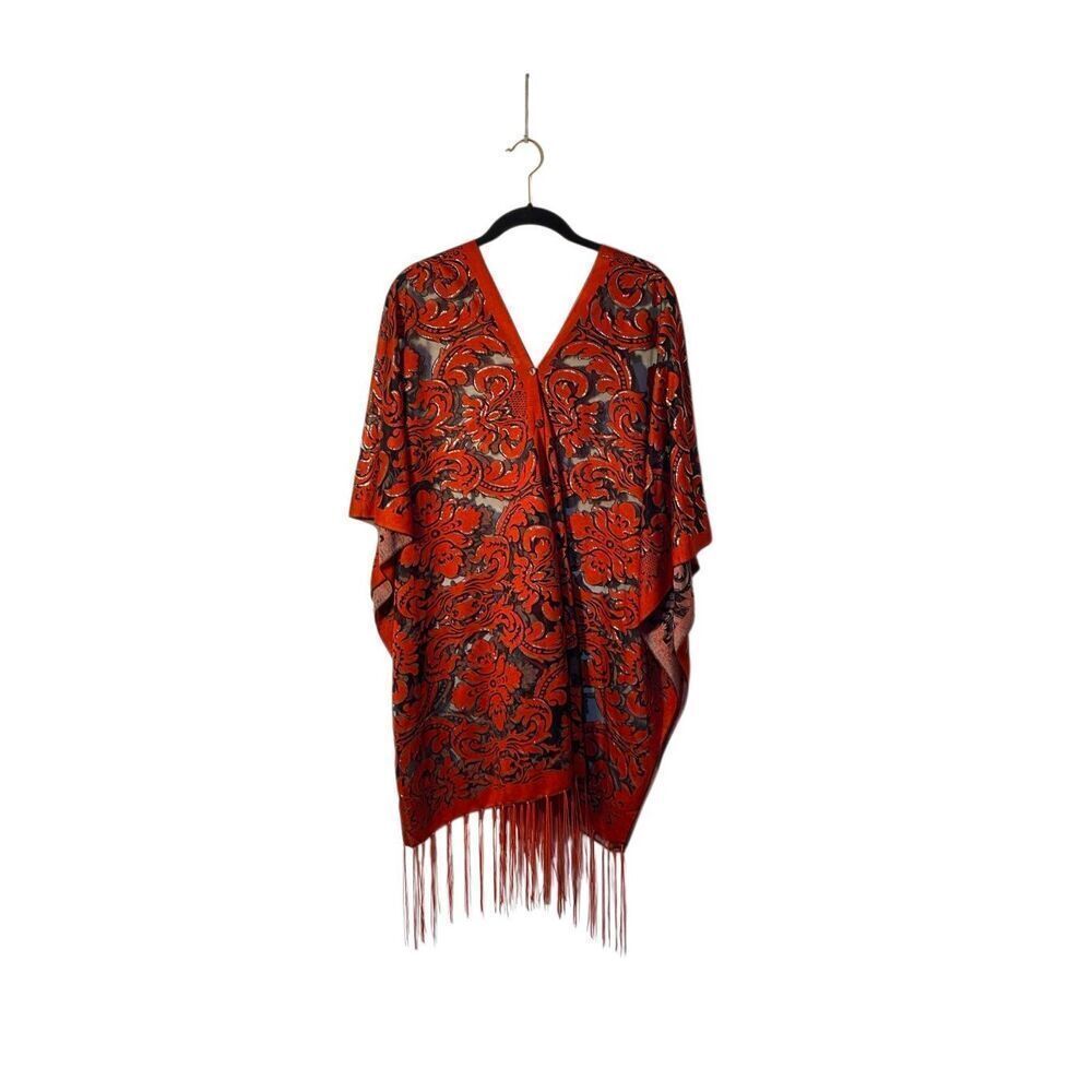 Kokomo Unlimited seven ways to wear, glitter fringe, paisley, kimono scarf
